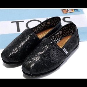 Toms Shoes black with sparkles